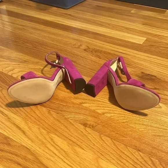 Sam Edelman Yaro ankle strap fuschia heels - Picture 2 of 8